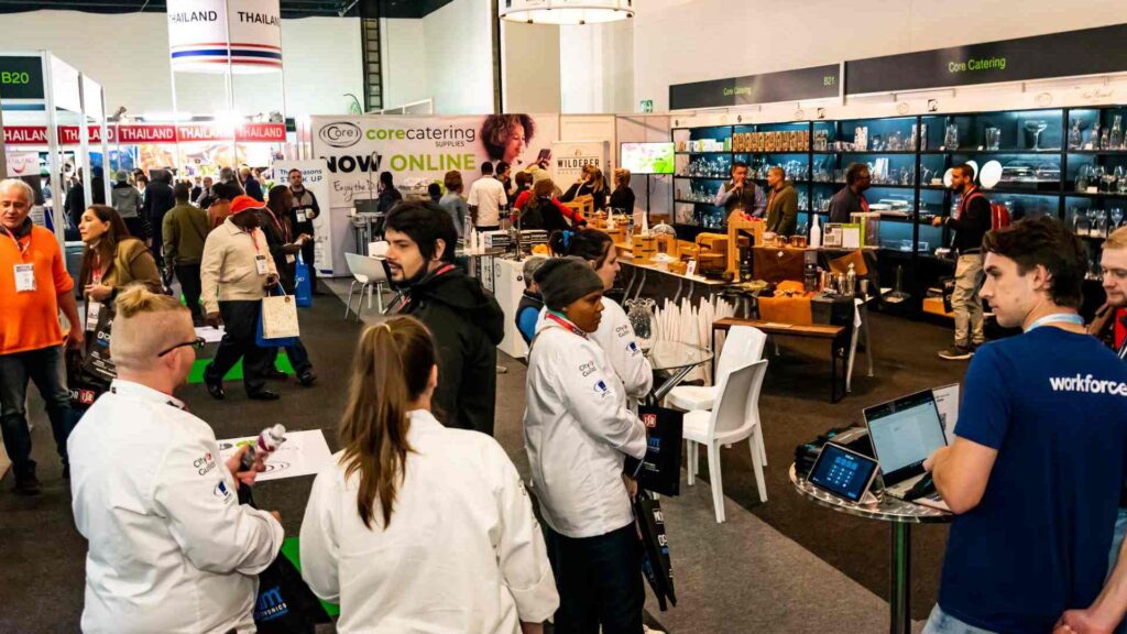 Core Catering's busy stand at Hostex 2022 will be returning in 2024