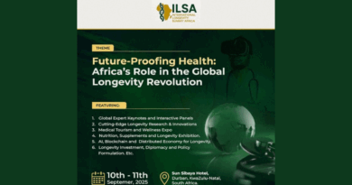 International Longevity Summit - 10-11 September 2025 Durban ,South Africa Theme - Future-Proofing Health: Africa’s Role in the Global Longevity Revolution