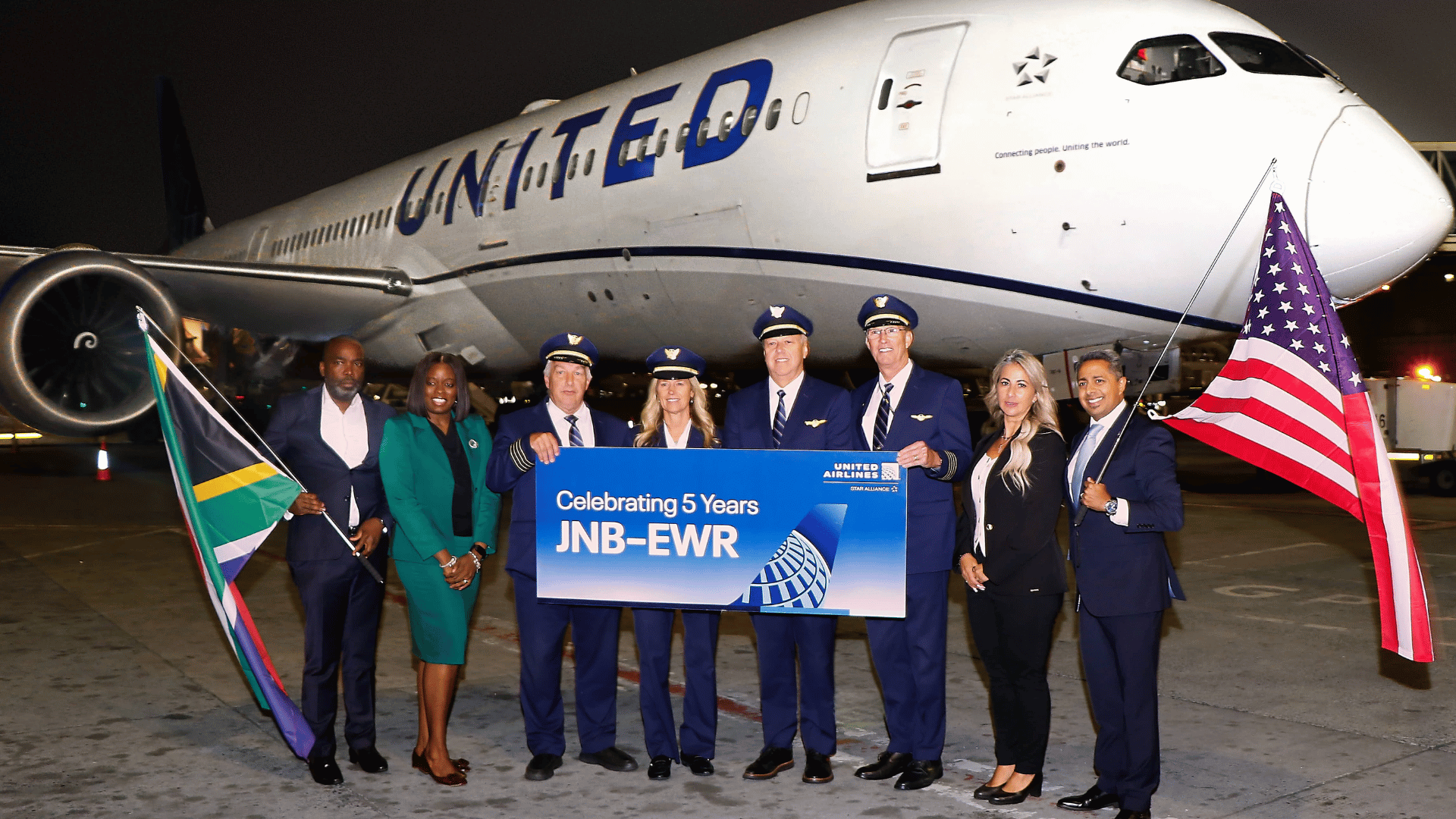 United Airlines Marks Five Years Of Non-Stop Flights Between Johannesburg And Newark/New York